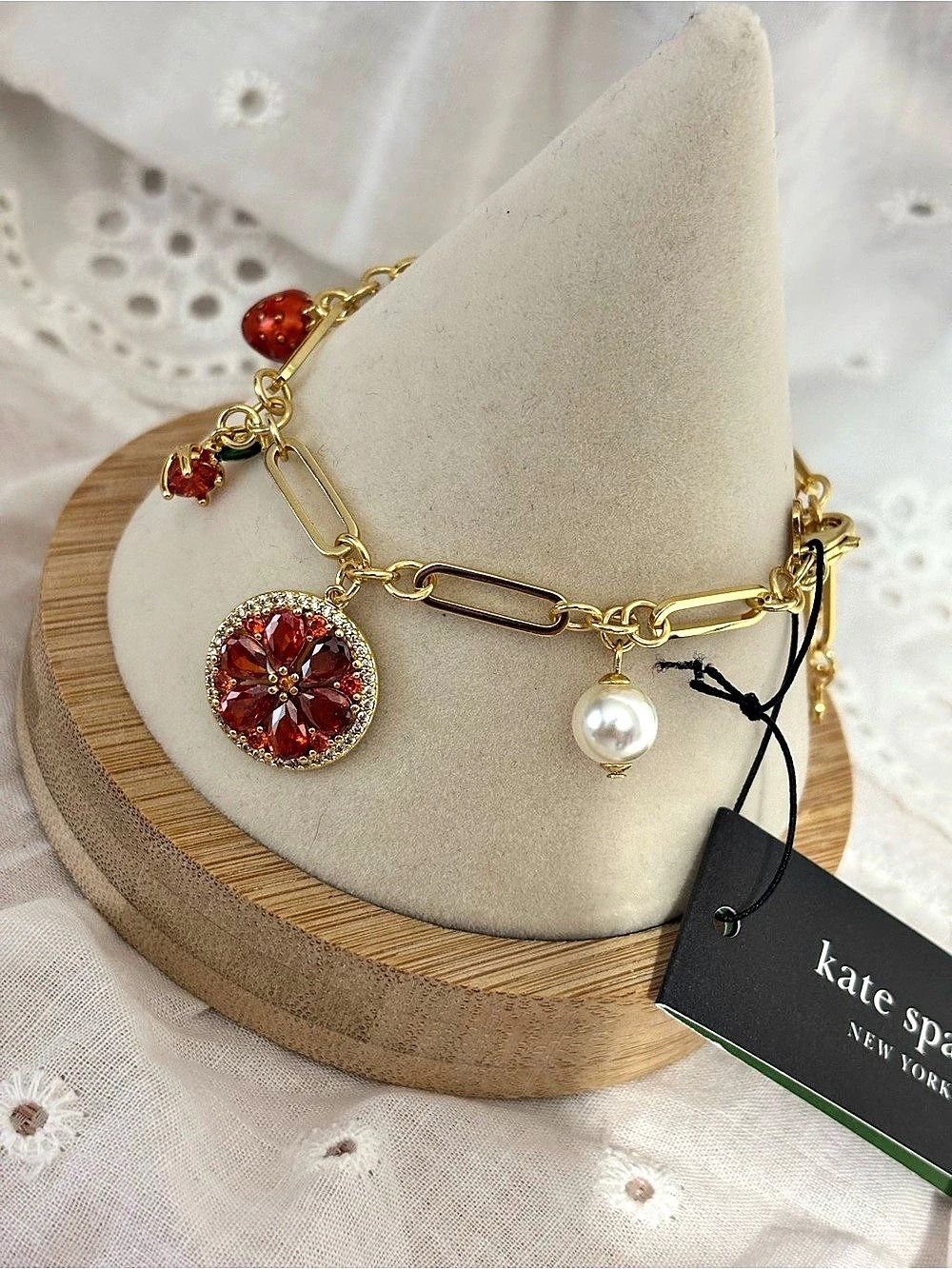 Kate Spade Gold-Tone Fruit Charm Necklace NWT